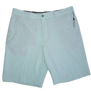 Walter Hagen Shorts Men Size 40 Seersucker Golf Gripper Stretch Waistband Green